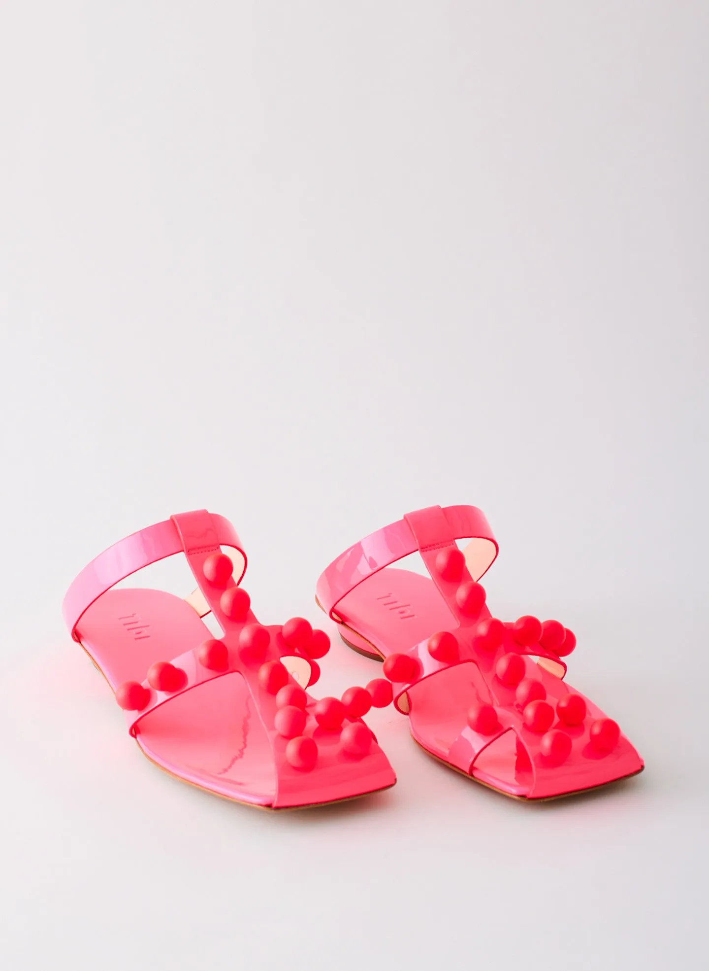 Dex Studded Neon Patent Sandal