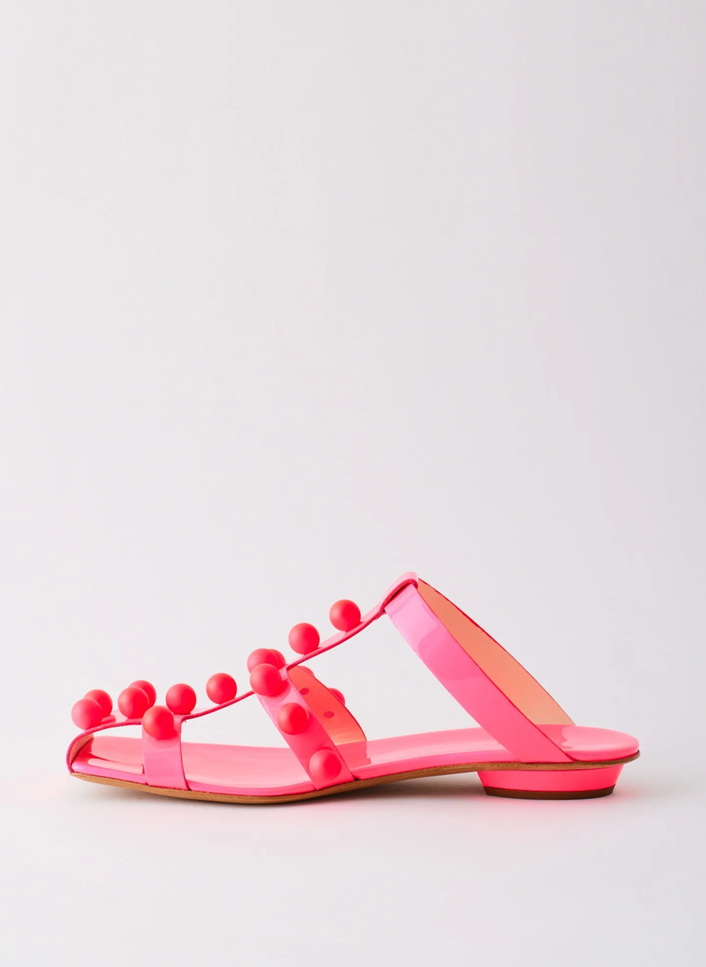 Dex Studded Neon Patent Sandal