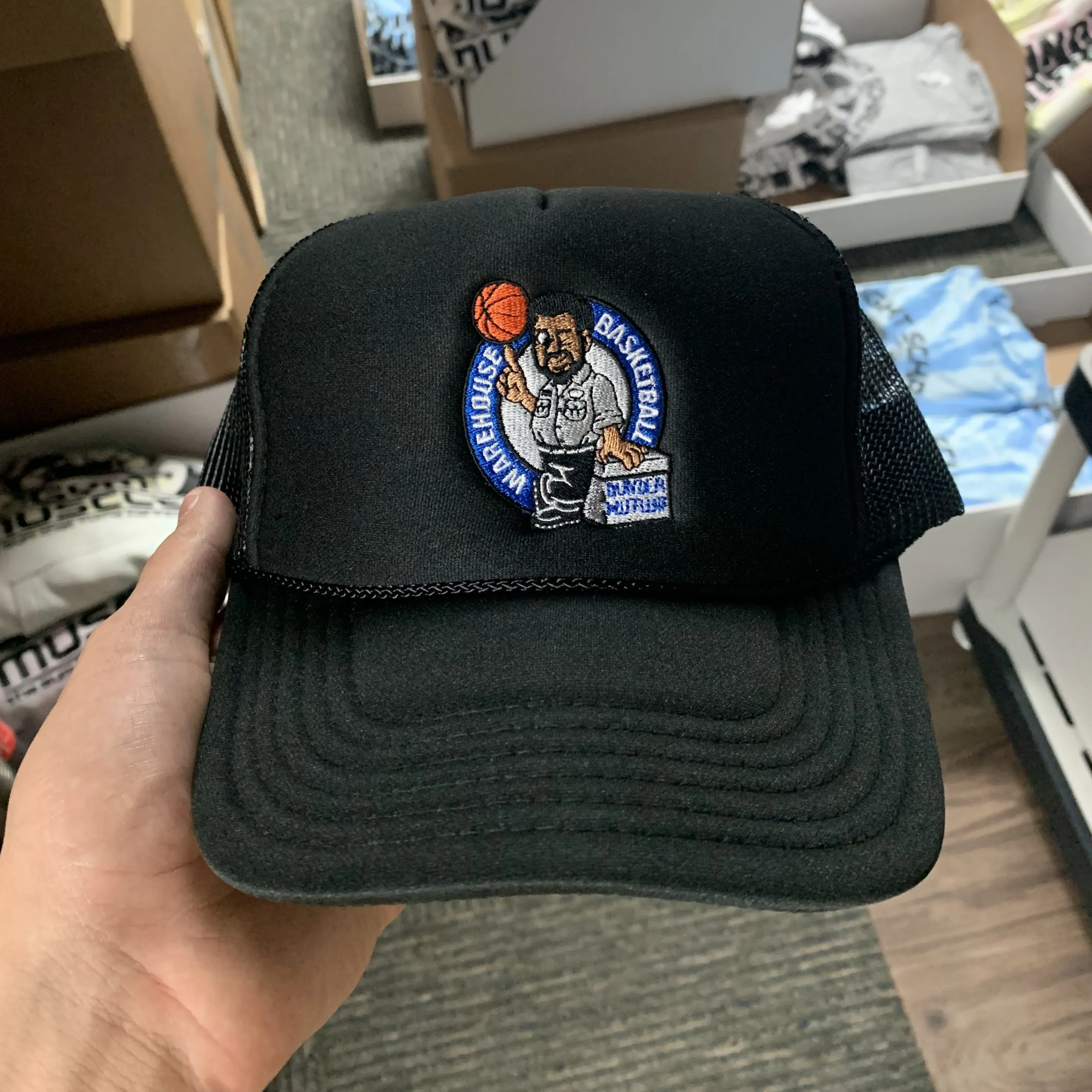 Dunder Mifflin Warehouse Basketball - Premium Trucker Hat Black