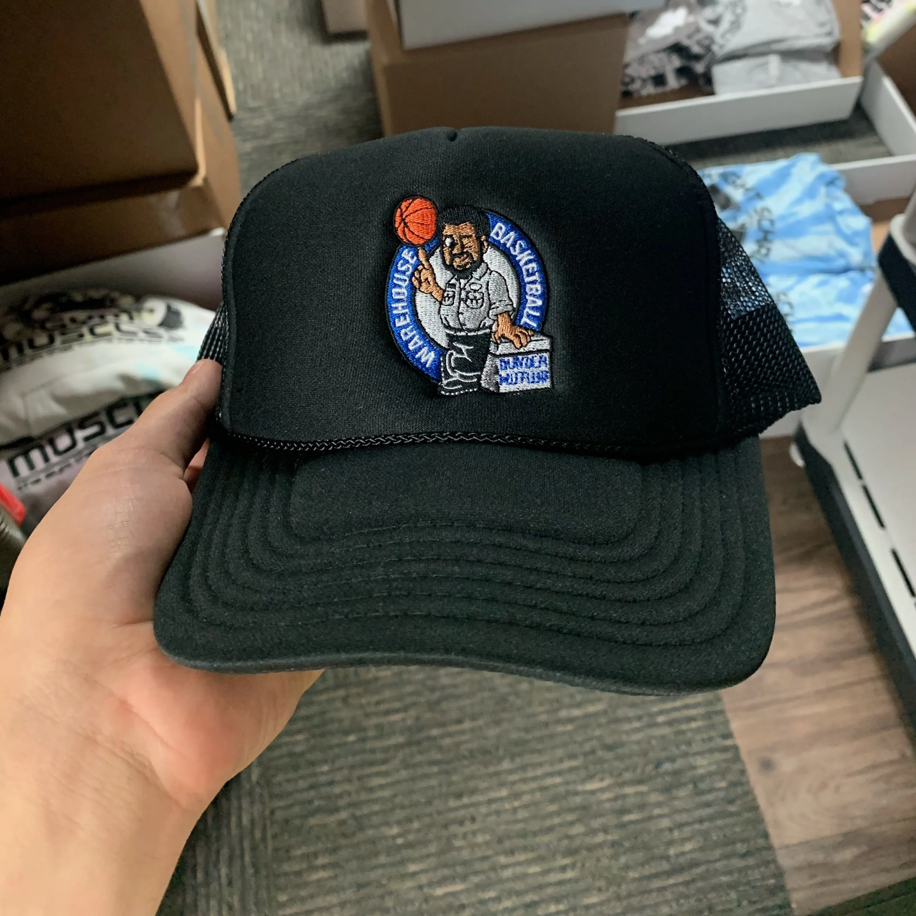 Dunder Mifflin Warehouse Basketball - Premium Trucker Hat Black