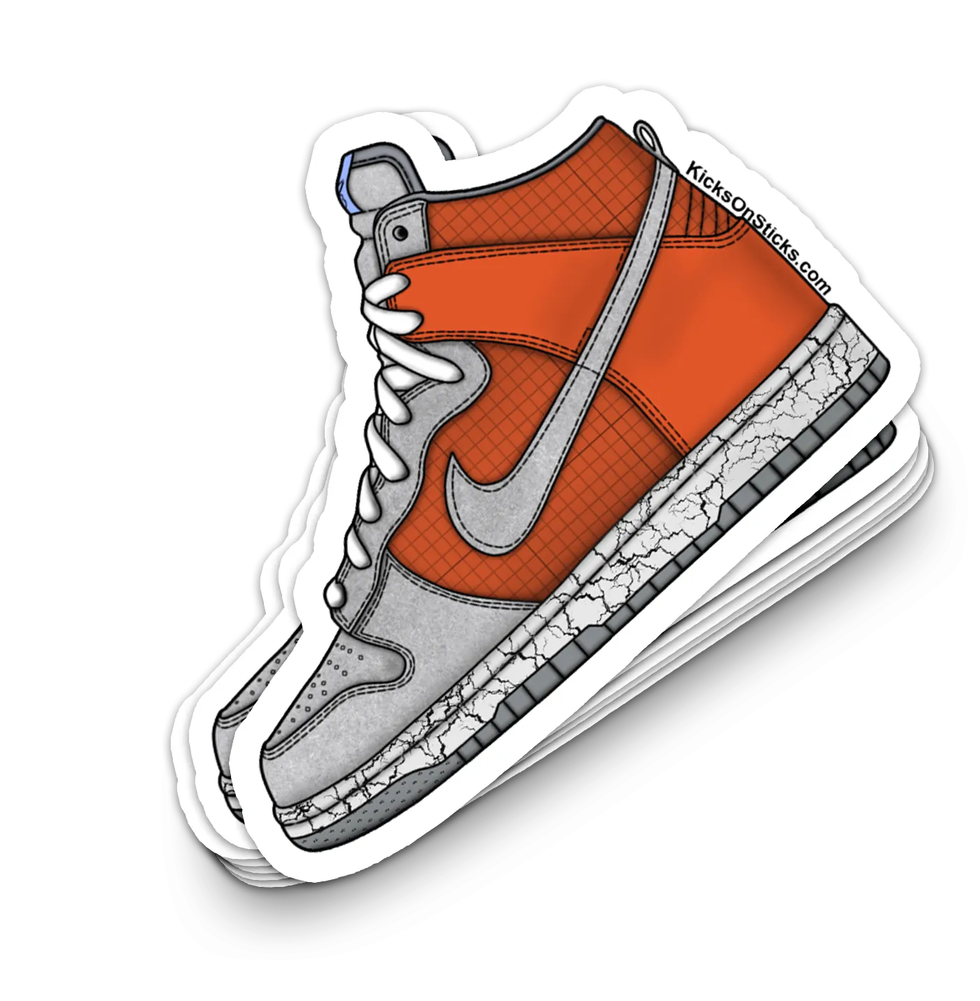 Dunk High "Earthquake Orange" Sneaker Sticker