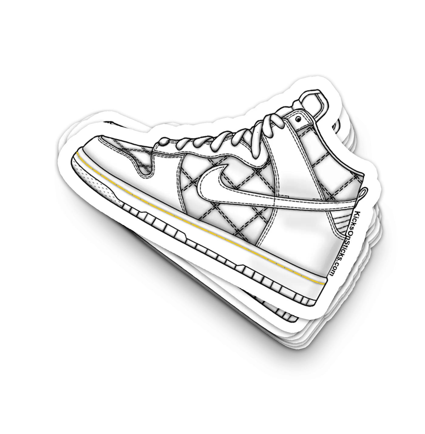 Dunk High "Olympic White Quilted" Sneaker Sticker