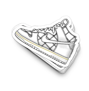 Dunk High "Olympic White Quilted" Sneaker Sticker