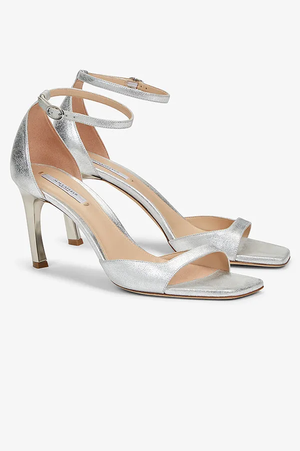 Ella Sandal - Brushed Metallic :: Silver