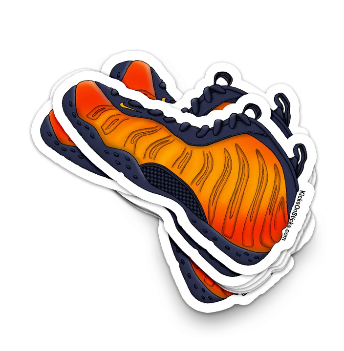 Foamposite "Blue Void Rugged Orange" Sneaker Sticker