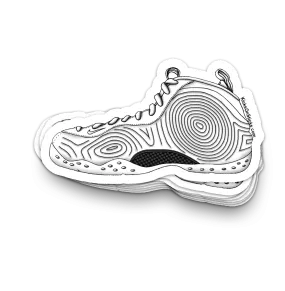 Foamposite "CDG White" Sneaker Sticker