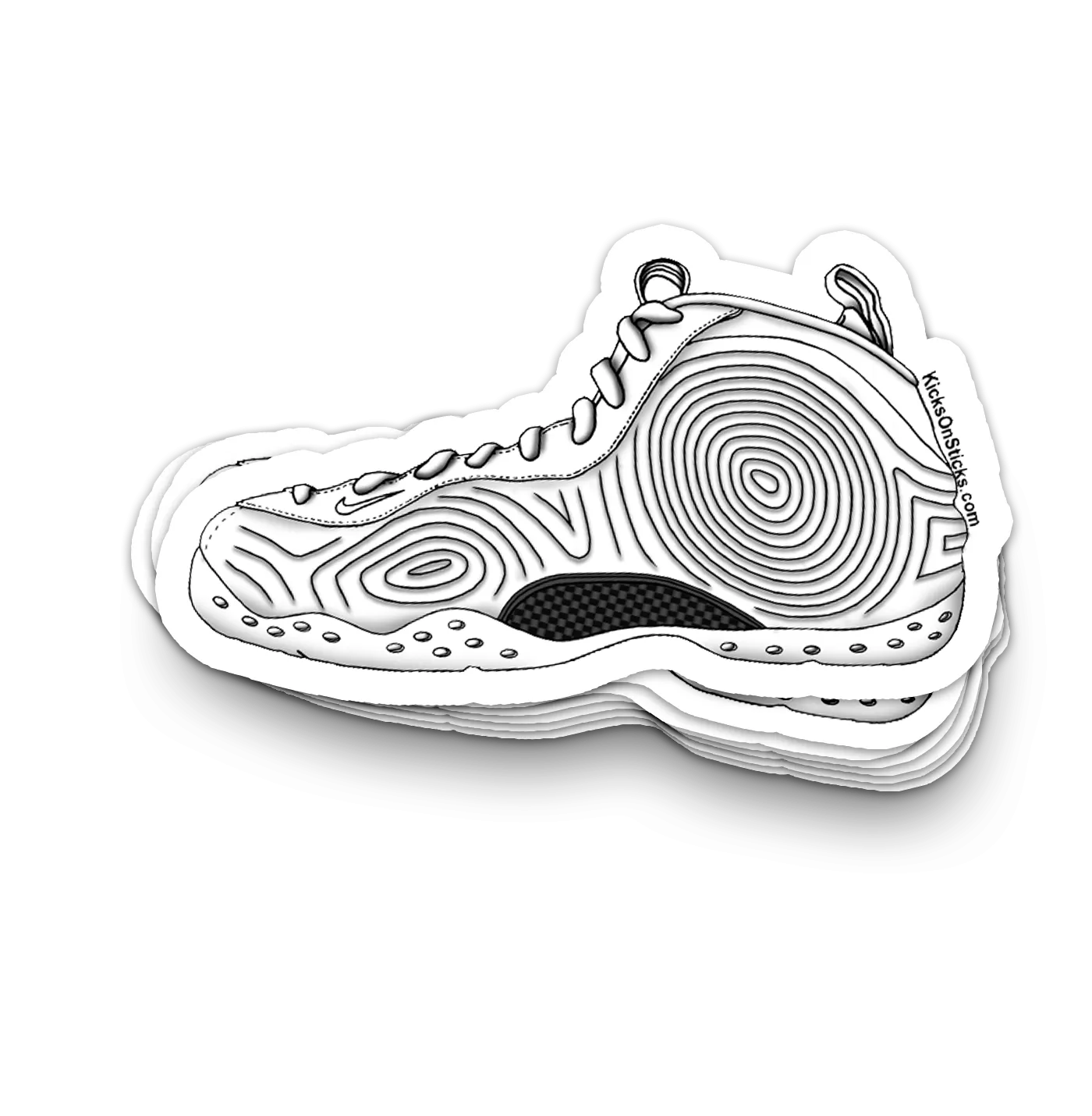 Foamposite "CDG White" Sneaker Sticker