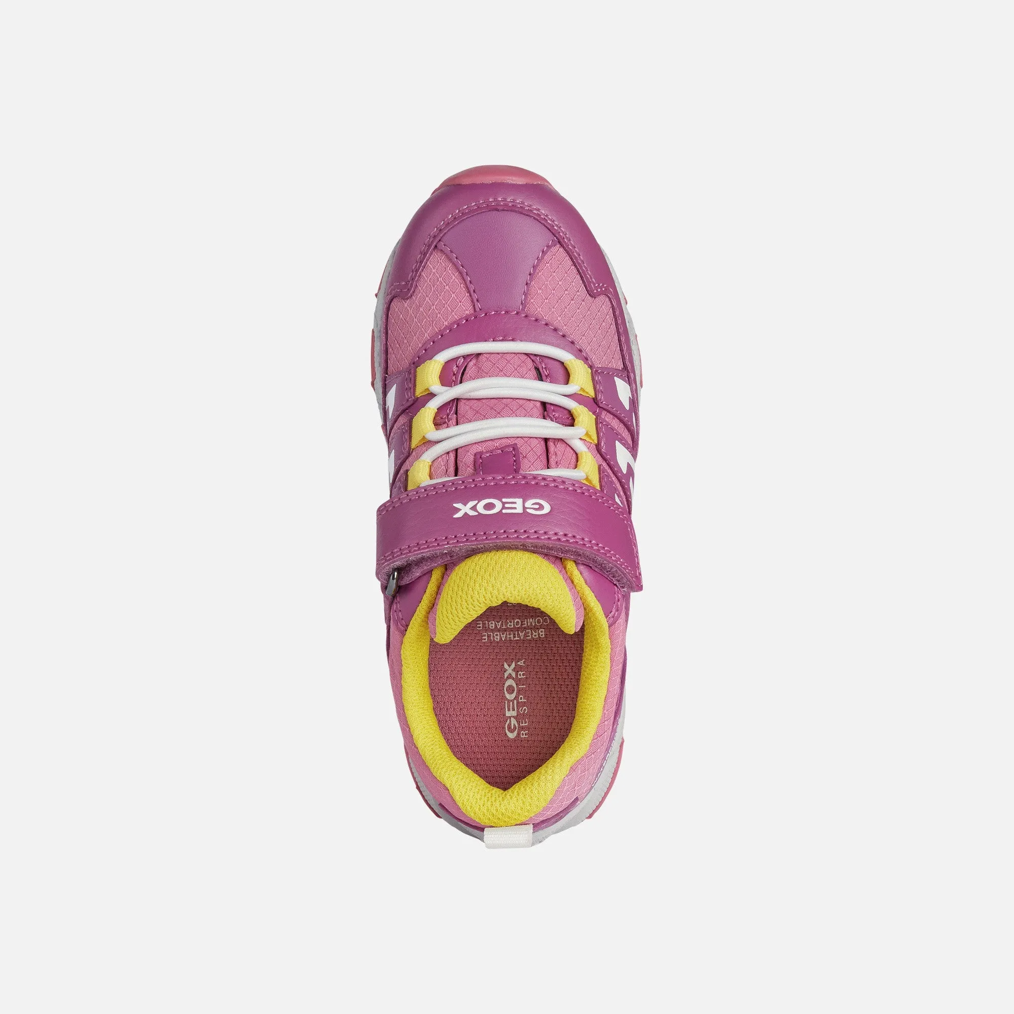 Geox Magnetar WP Sneaker - Fuchsia/Yellow