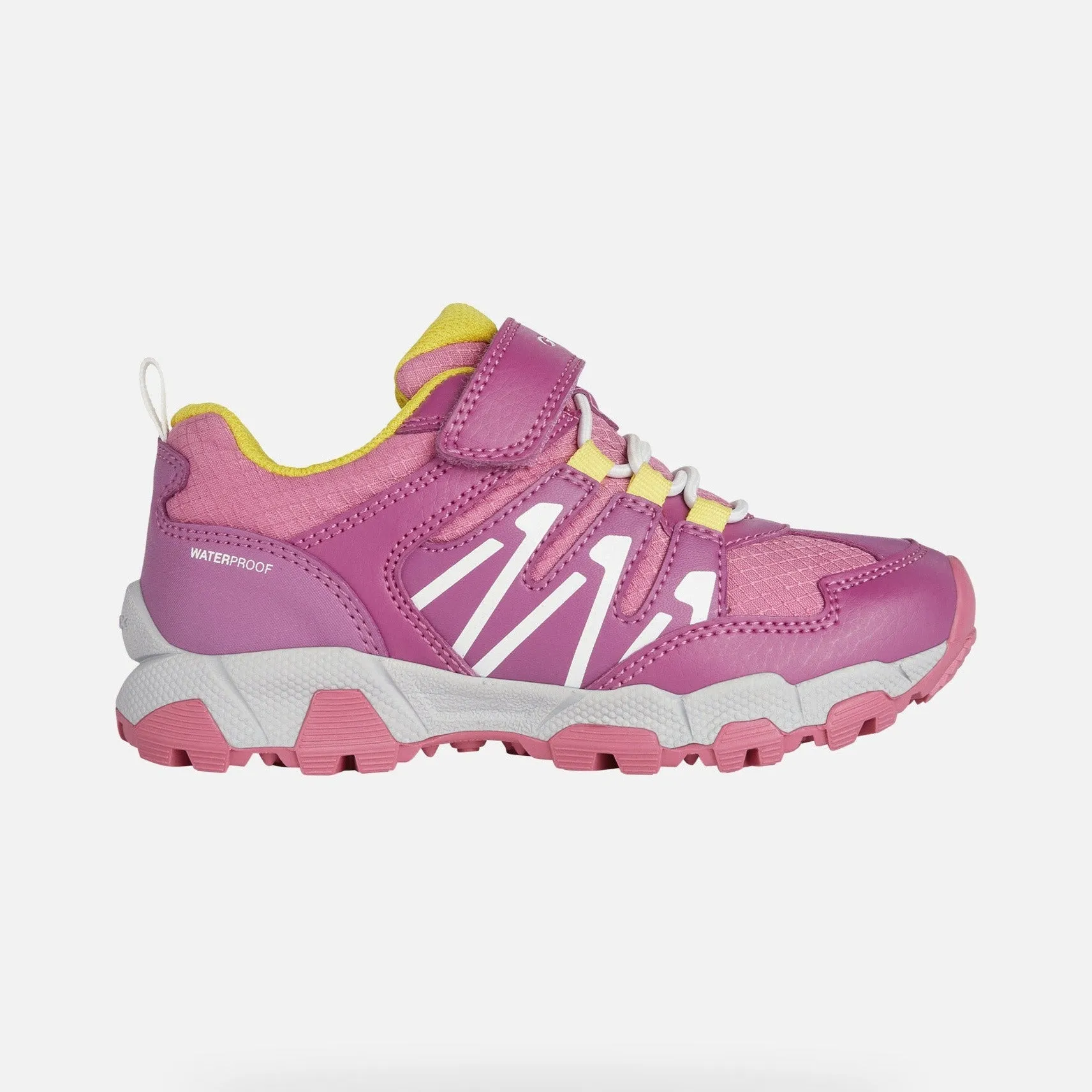 Geox Magnetar WP Sneaker - Fuchsia/Yellow