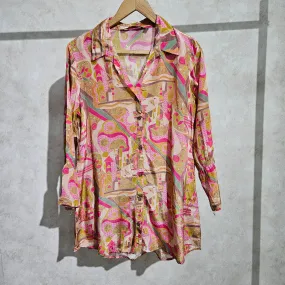 HAZEL PINK PRINTED CASUAL TUNIC