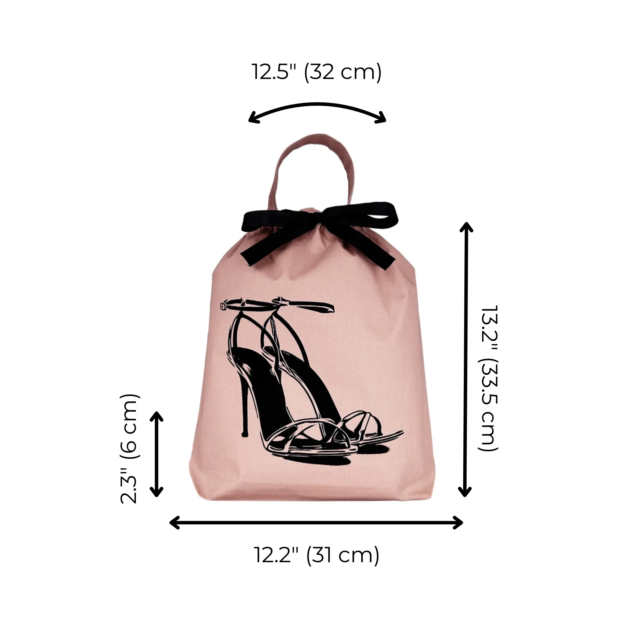 High Heel Sandal Shoe Bag, Pink/Blush