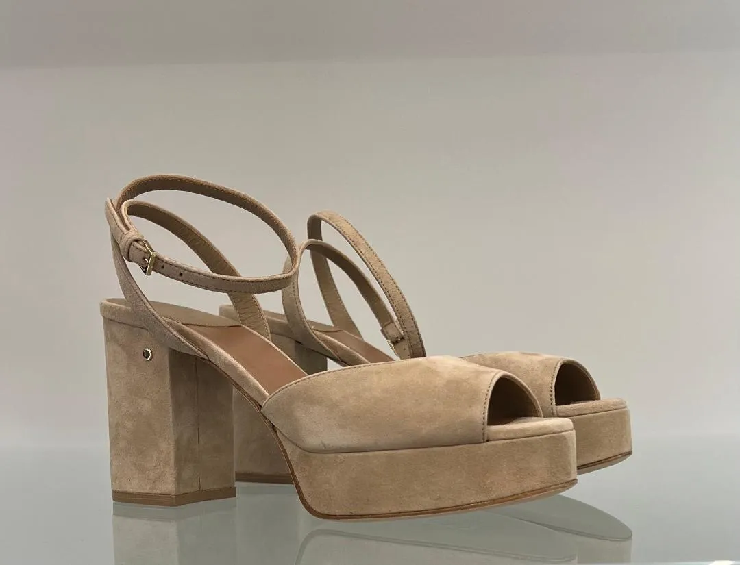 JENNA suede platform sandal