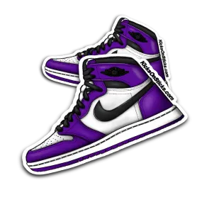 Jordan 1 "Court Purple 2.0" Sneaker Sticker