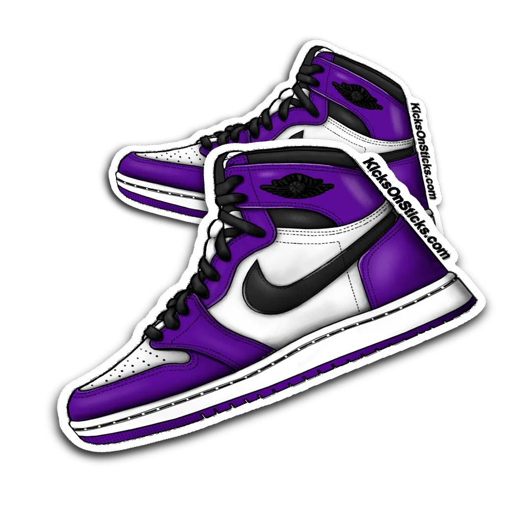 Jordan 1 "Court Purple 2.0" Sneaker Sticker