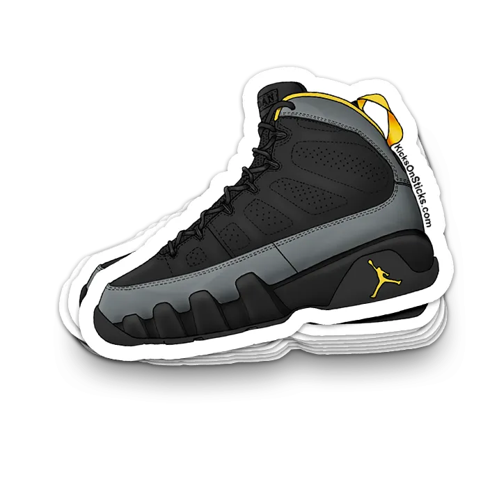 Jordan  9 "Charcoal Gold" Sneaker Sticker