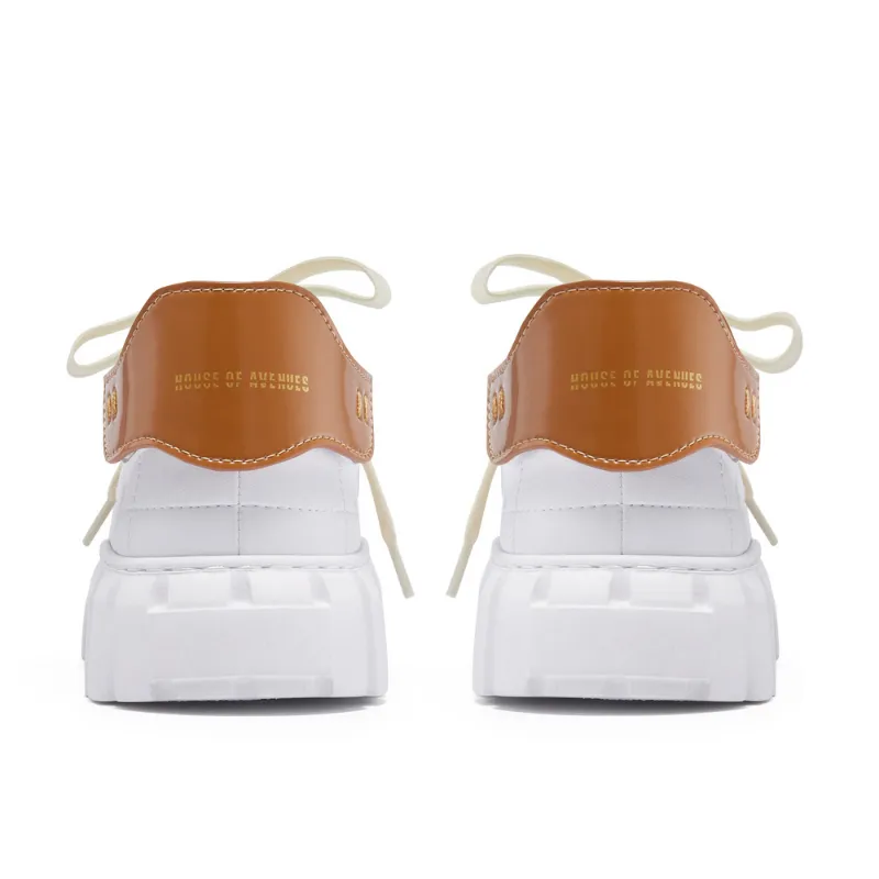 Ladies Lace Up Sneaker 5629 Beige