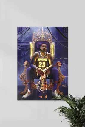 Lakers 23 in Throne | LeBron James | Basketball Poster