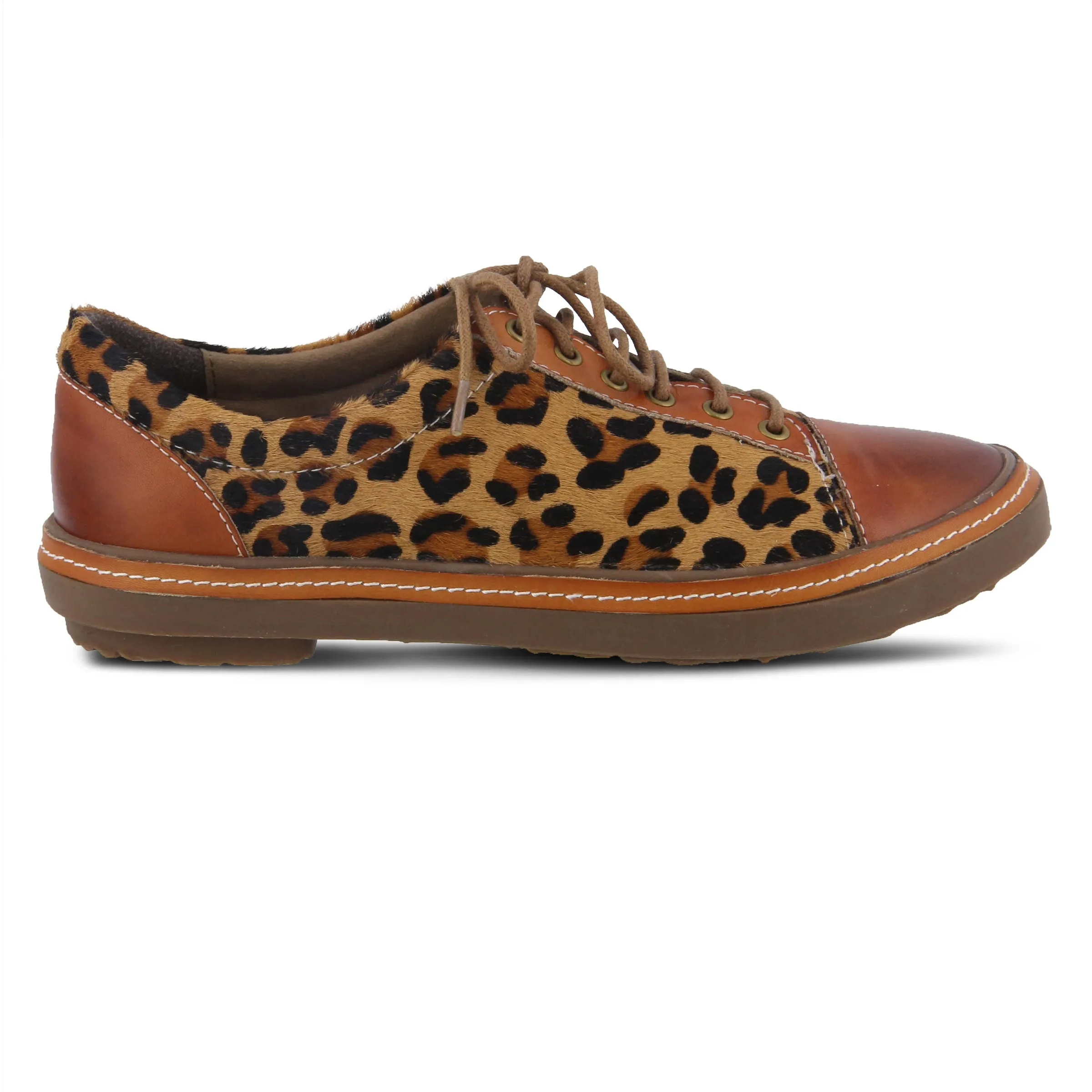 L'ARTISTE LIBBI-LEOPARD LACE-UP SHOE