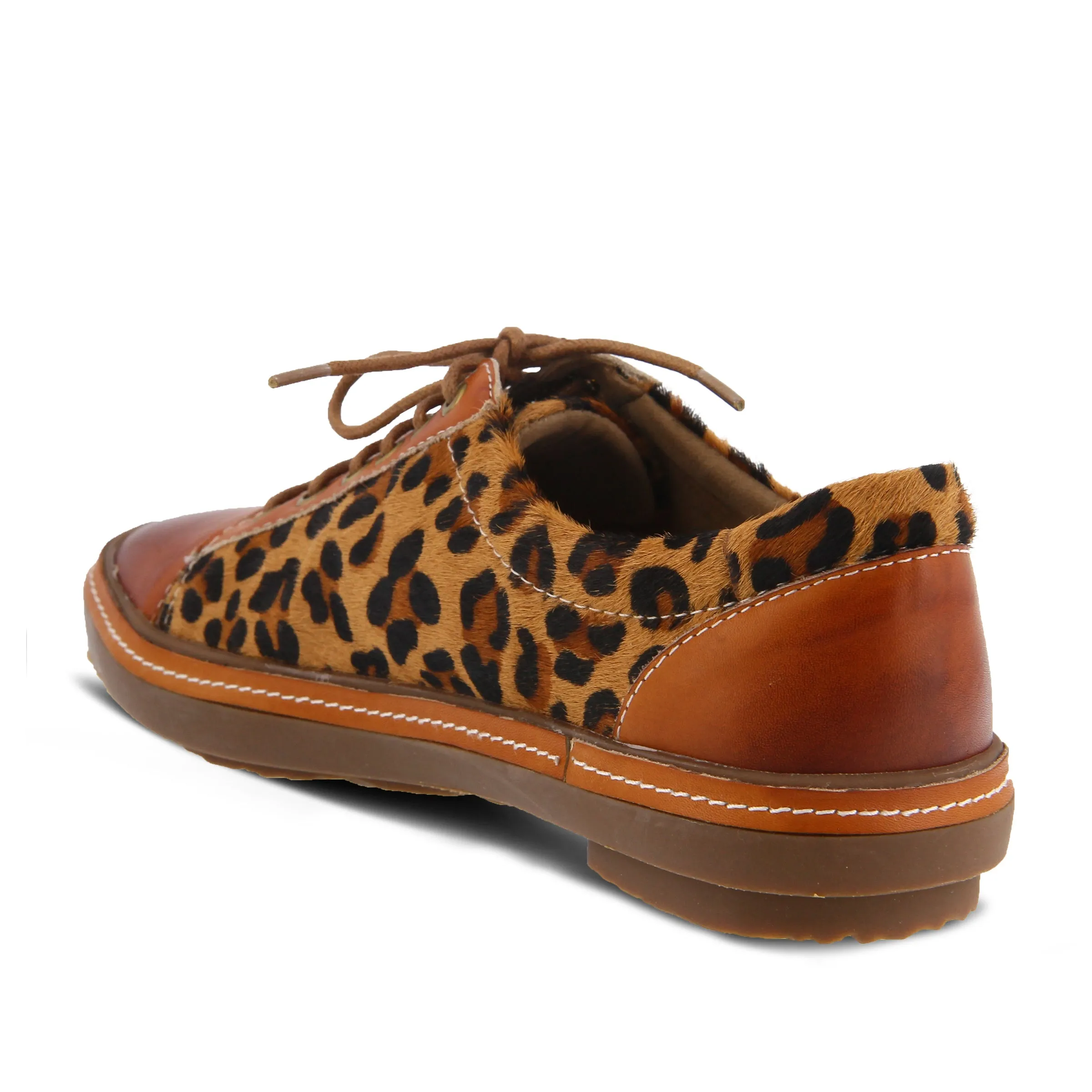 L'ARTISTE LIBBI-LEOPARD LACE-UP SHOE