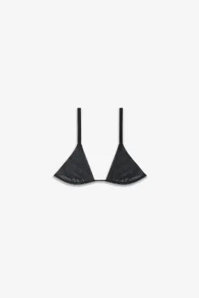 Leather Bra | Black