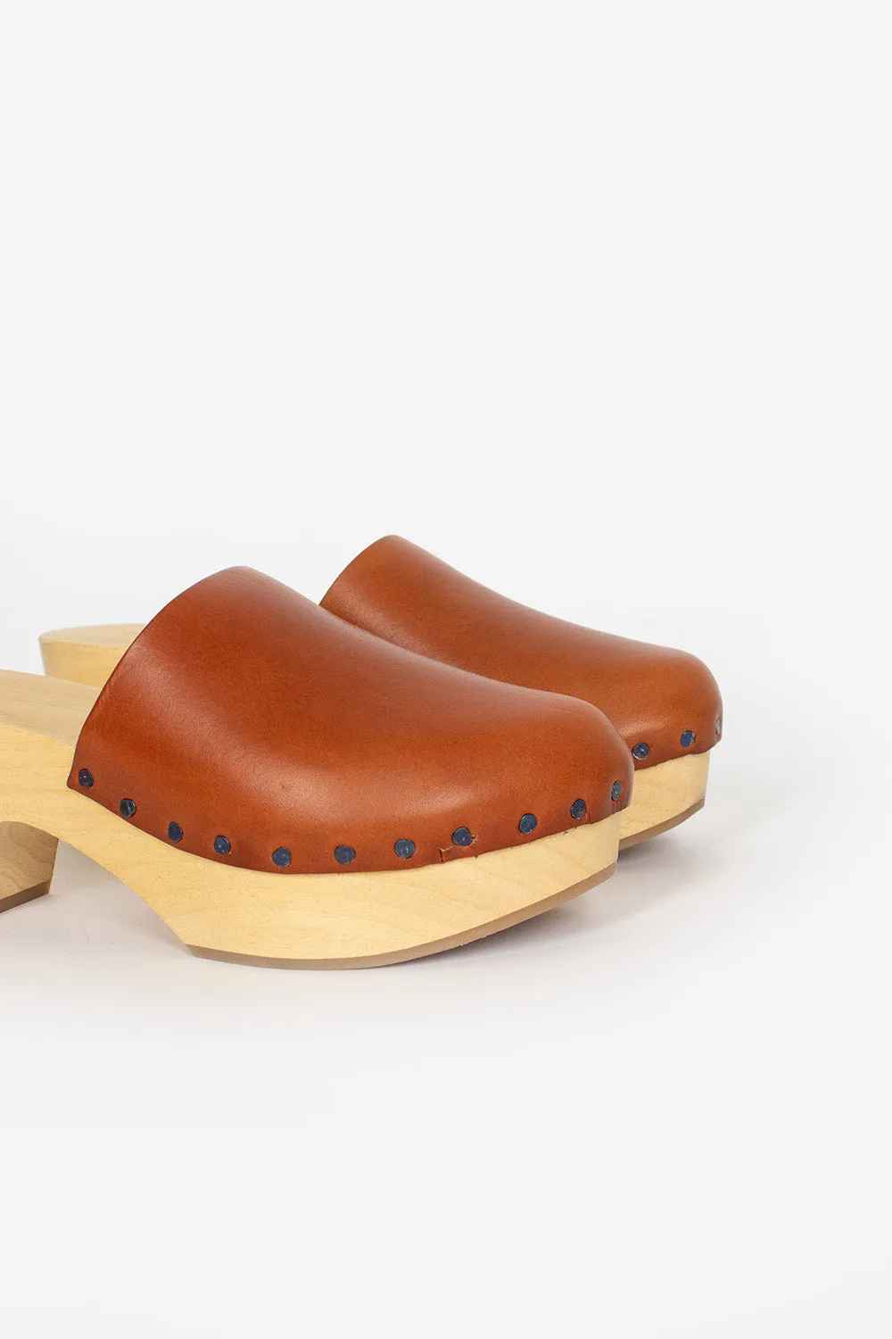 Leather Heeled Clog