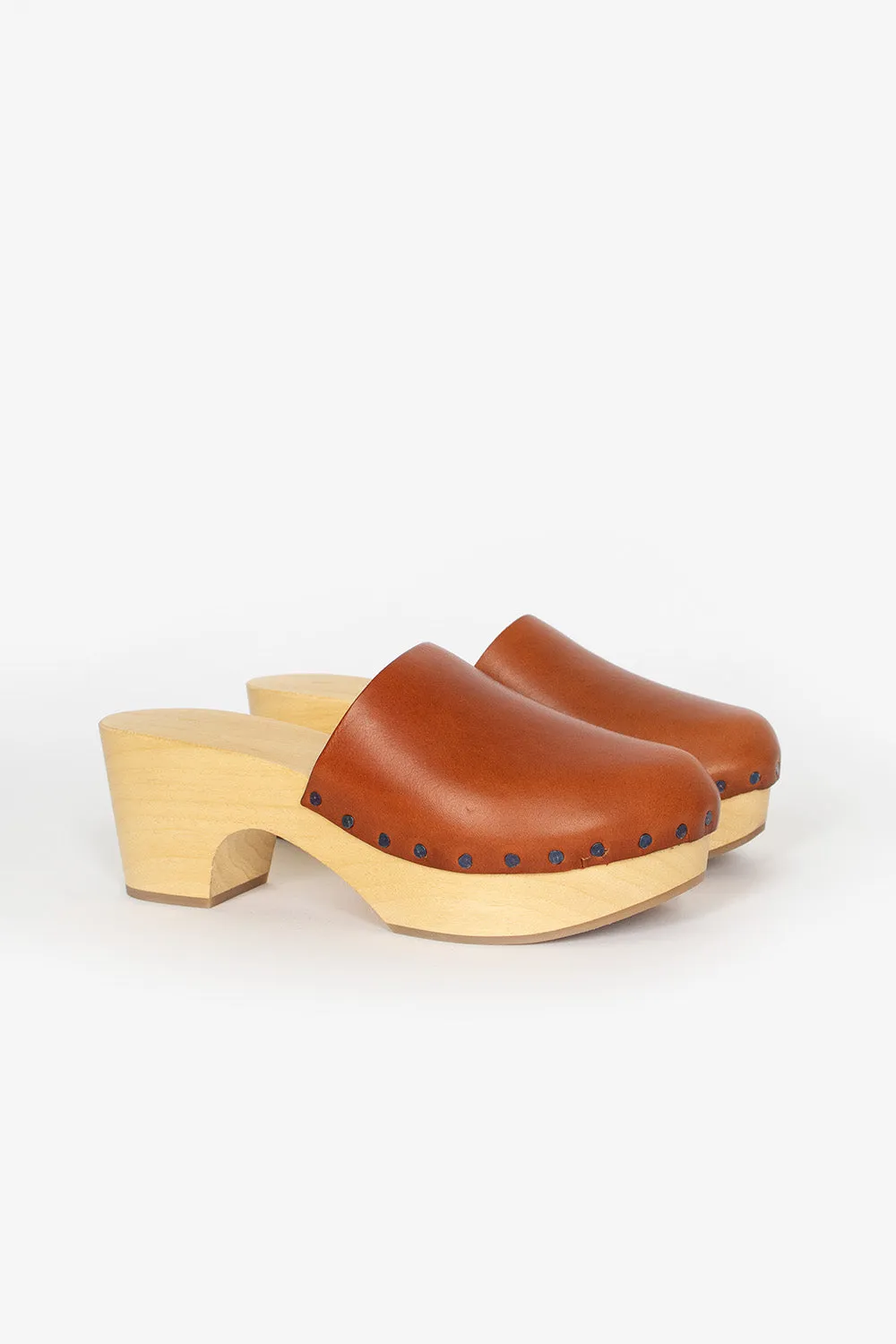 Leather Heeled Clog