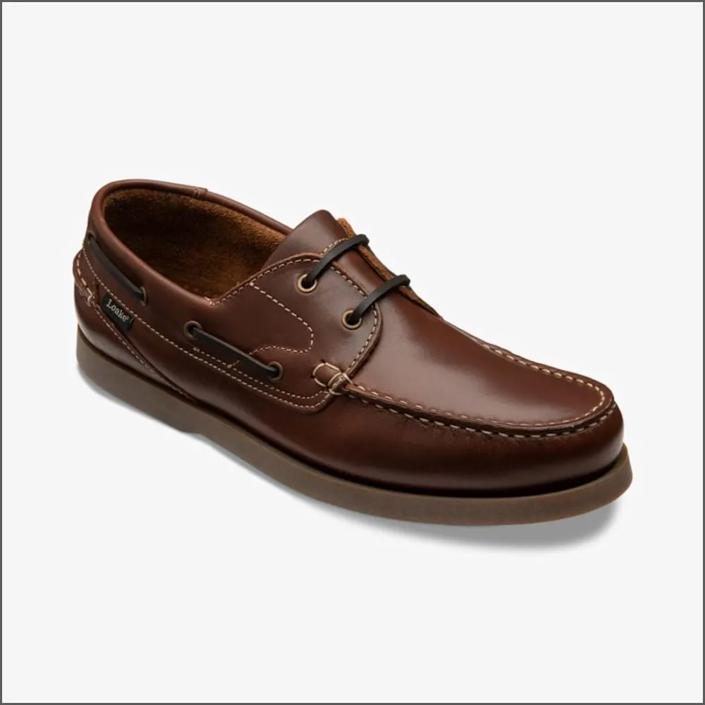 Loake Lymington Brown Waxy Boat Shoe*