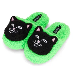 Lord Jermal Plush Face House Slippers (Green)