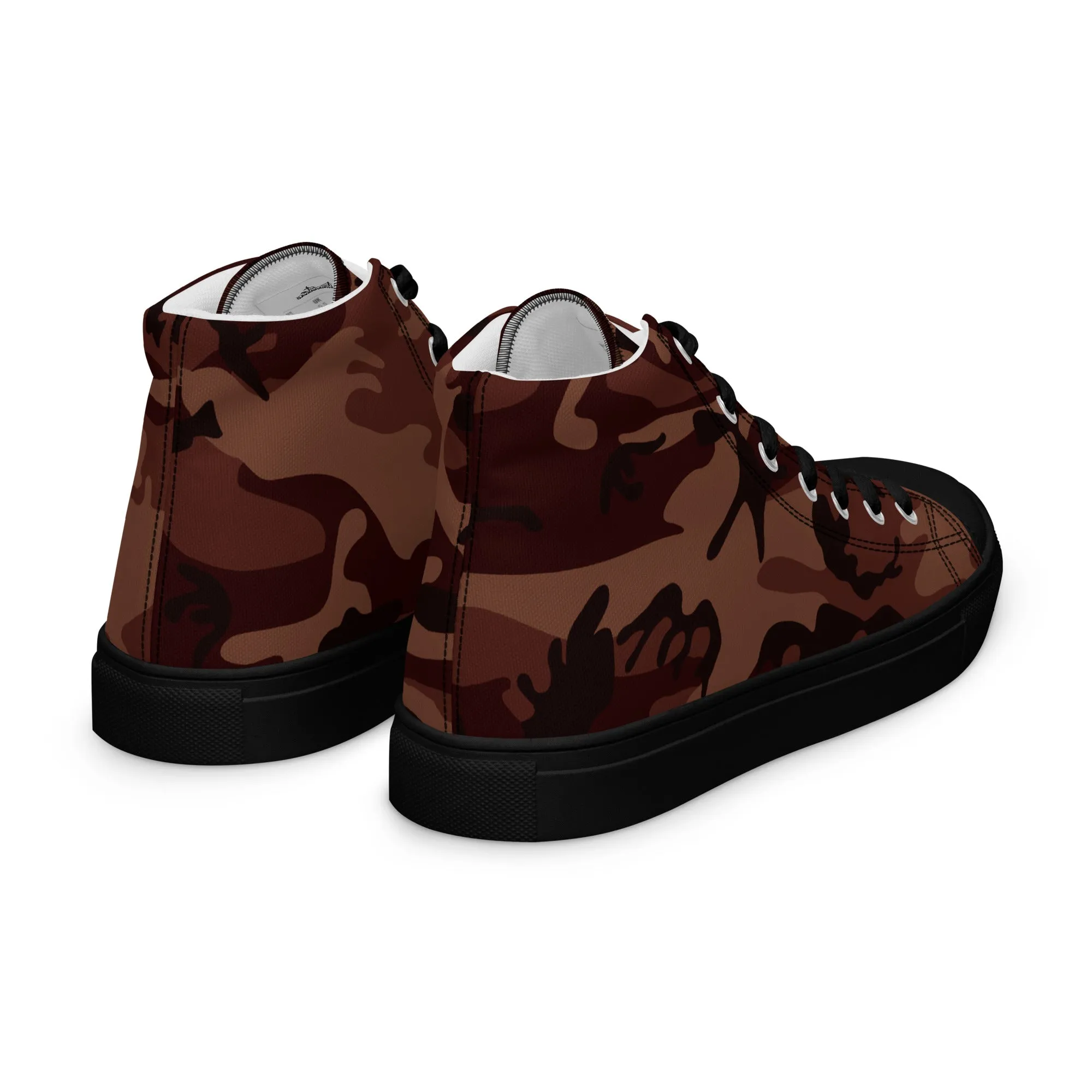 Men’s high top canvas shoes Burgundy Camo