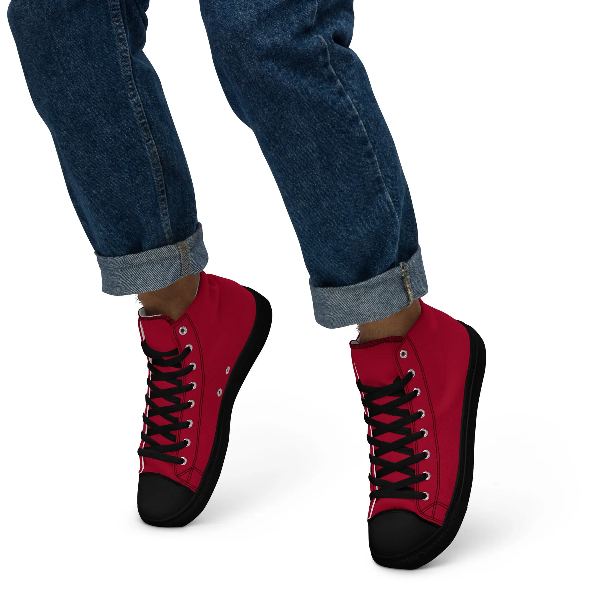 Men’s high top canvas shoes Carmine/Black