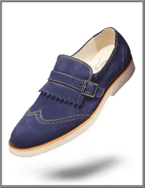 Men's Suede Shoes, Navy - Fashion-style-2020