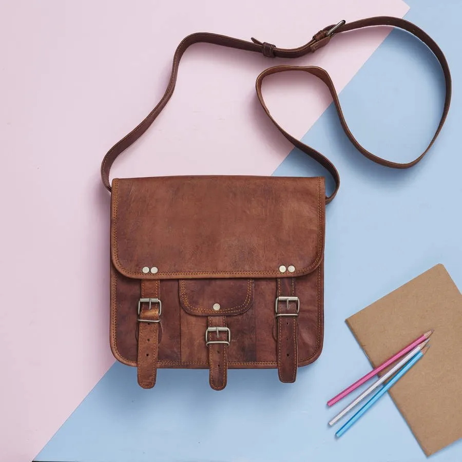 Midi Leather Satchel