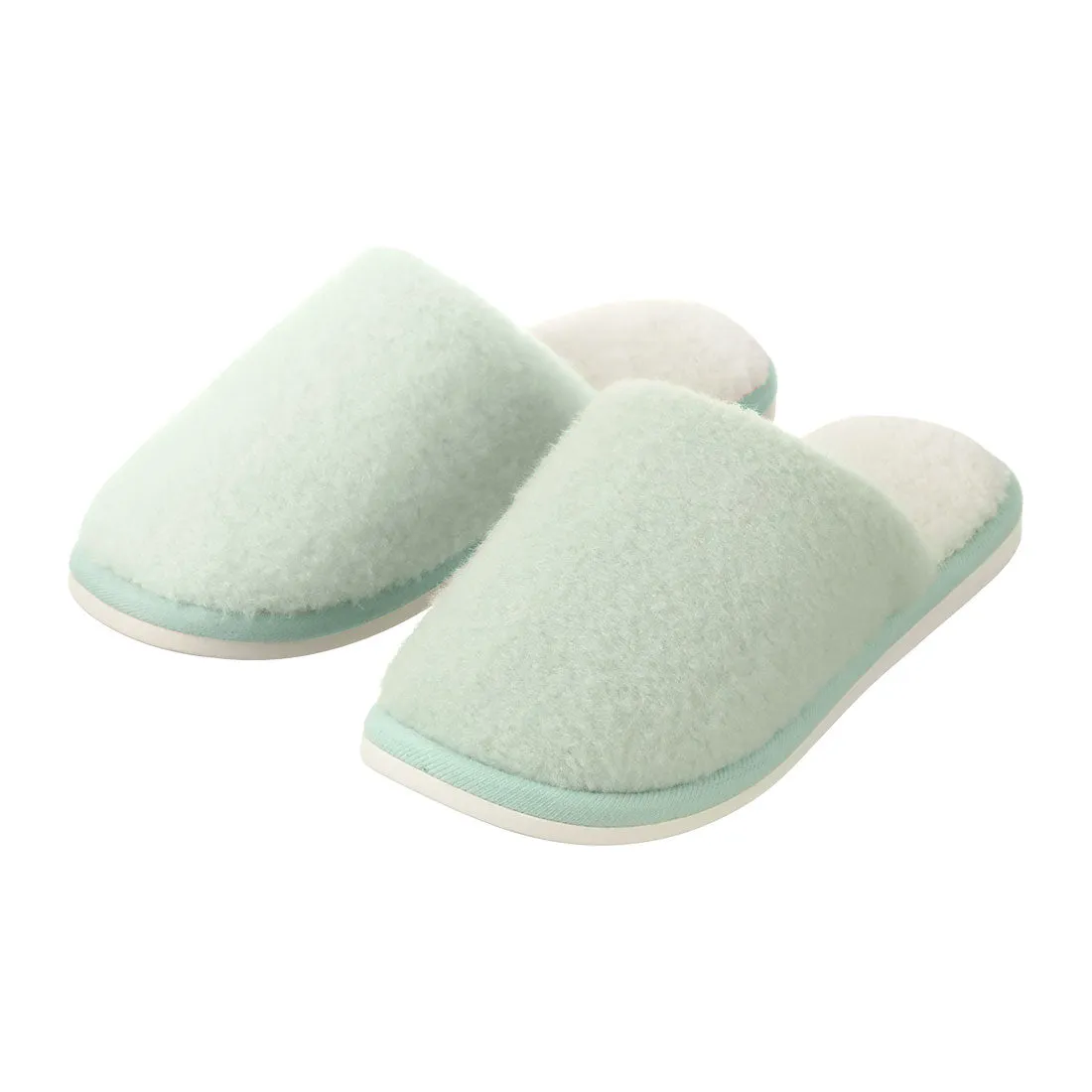 MINISO Marshmallow Cotton Slippers for Women(Green,35-36)