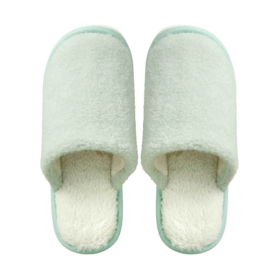 MINISO Marshmallow Cotton Slippers for Women(Green,35-36)