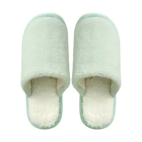 MINISO Marshmallow Cotton Slippers for Women(Green,35-36)