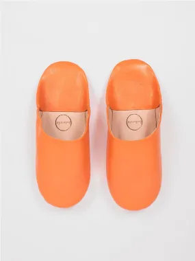 Moroccan Babouche Basic Slippers, Clementine