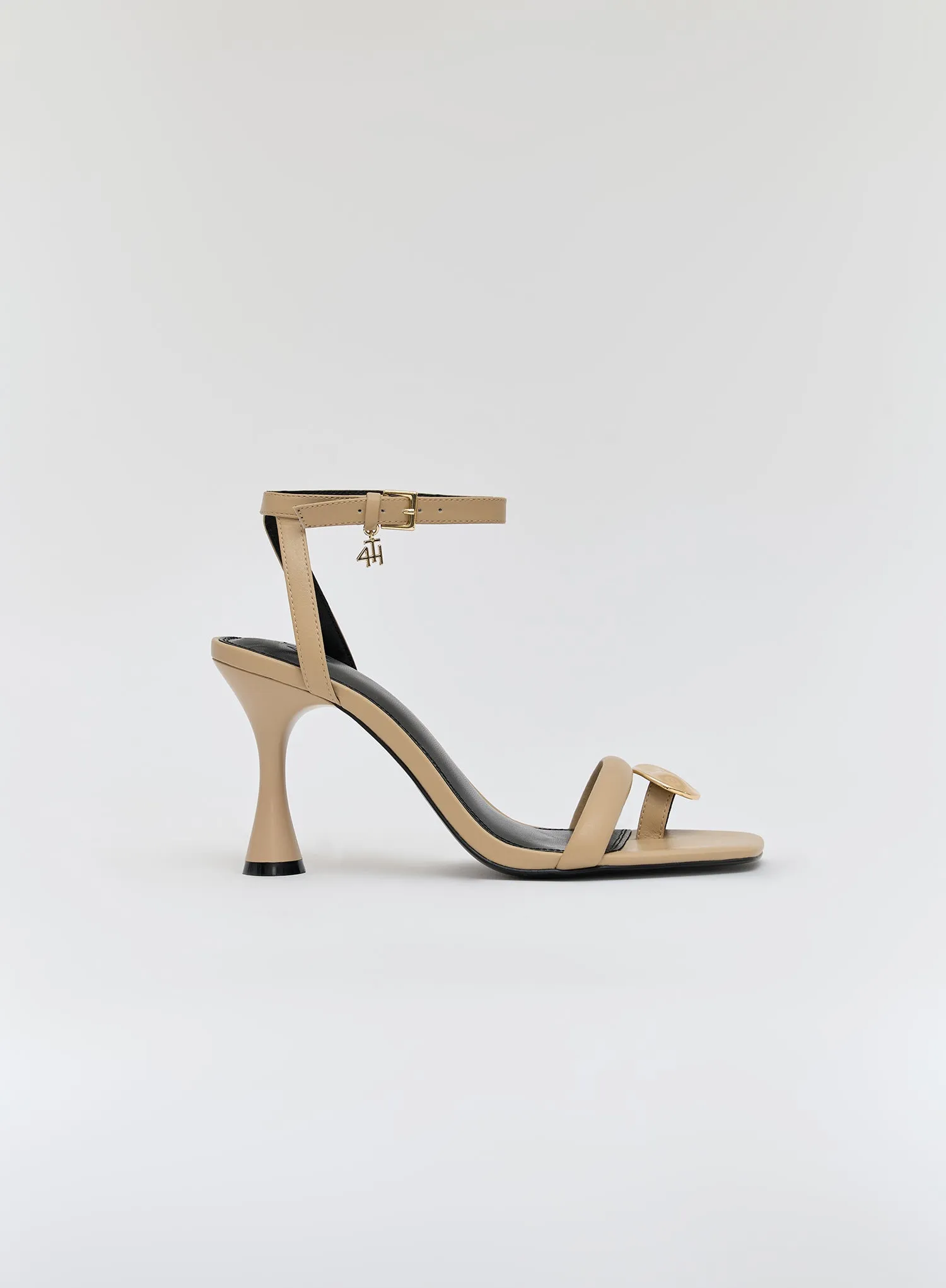 Nude PU Heeled Sandal- Vanna