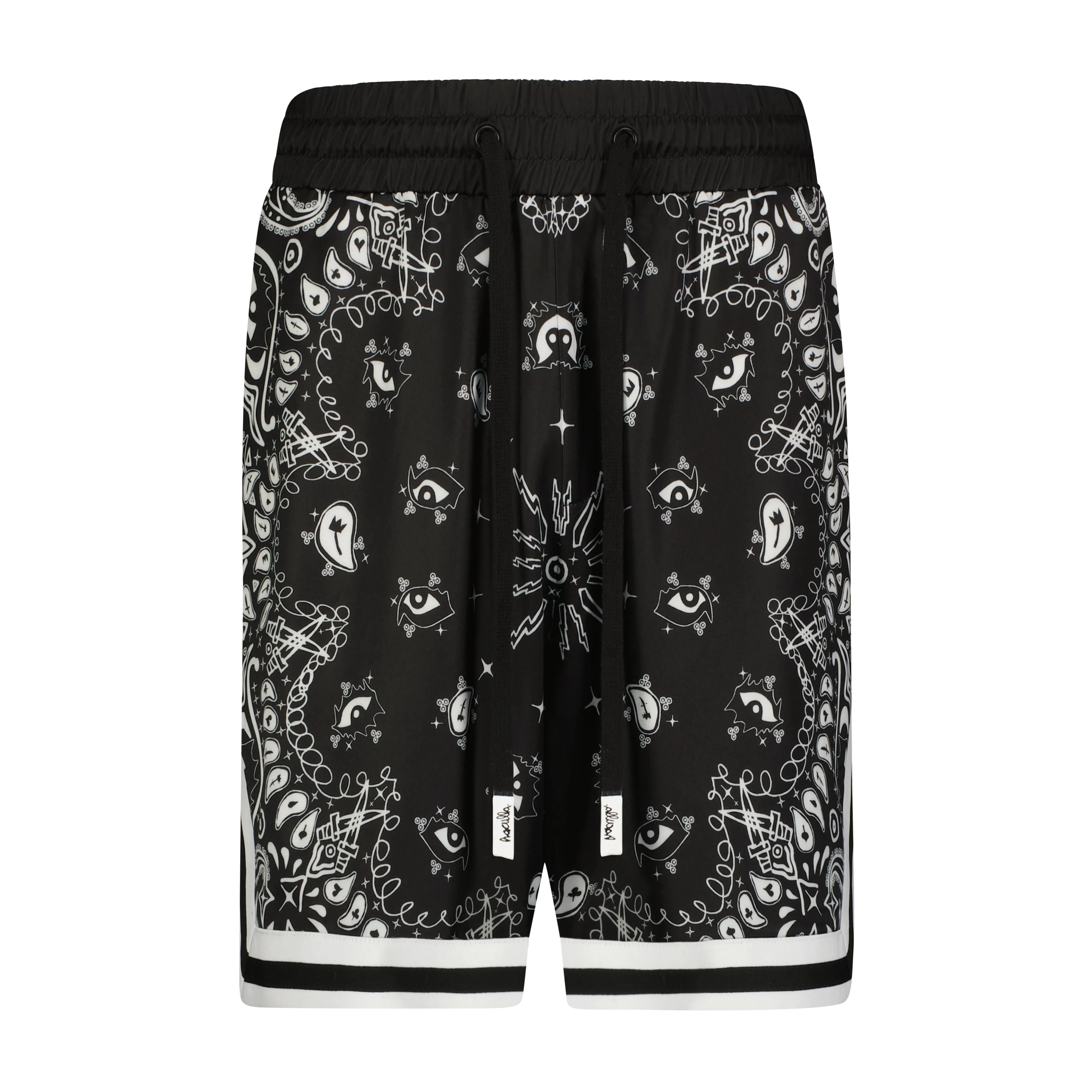 PAISLEY VISCOSE BASKETBALL SHORT