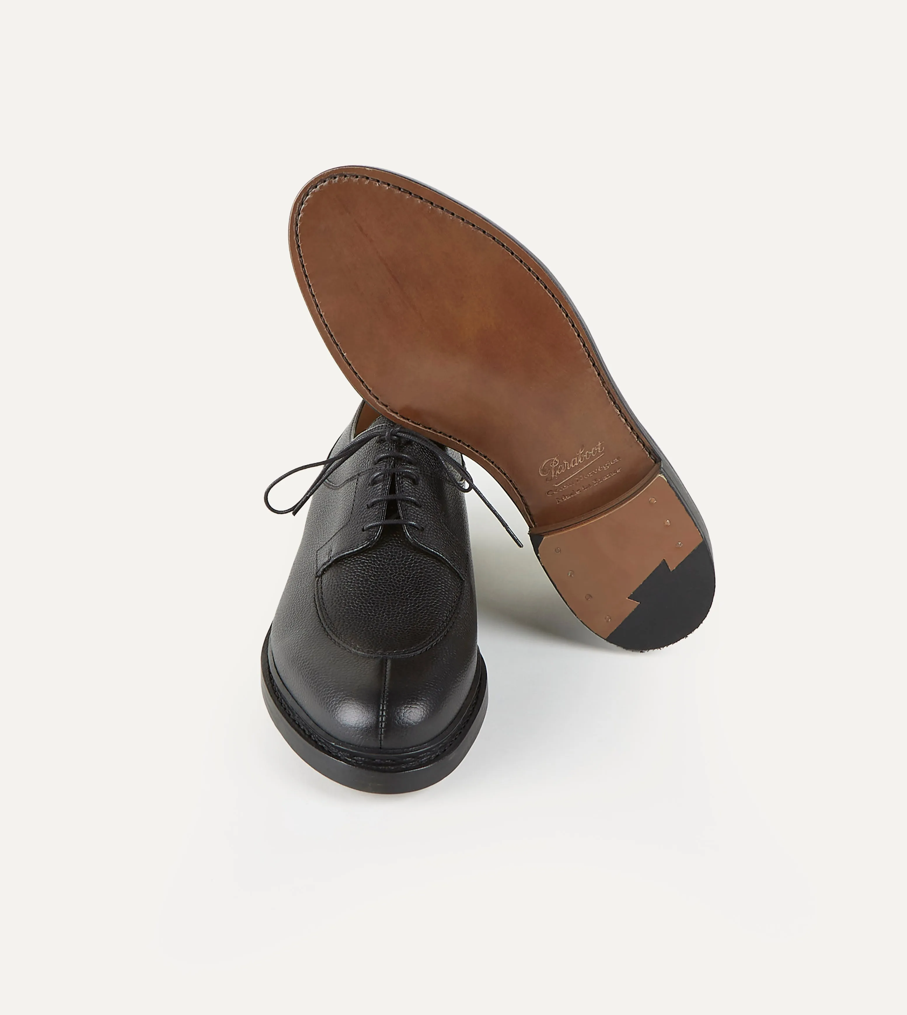 Paraboot Avignon Black Grain Leather Derby Shoe