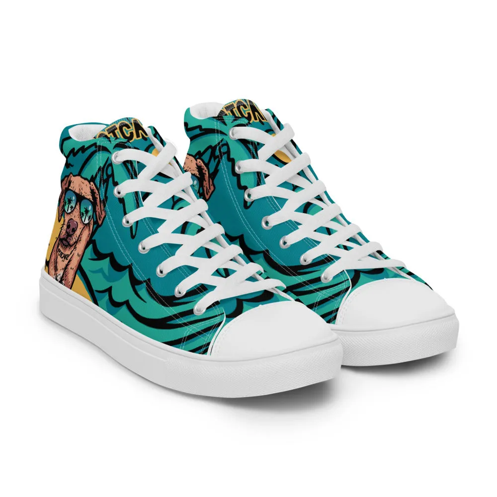 Potcake Vibez Women’s High Top Canvas Shoes