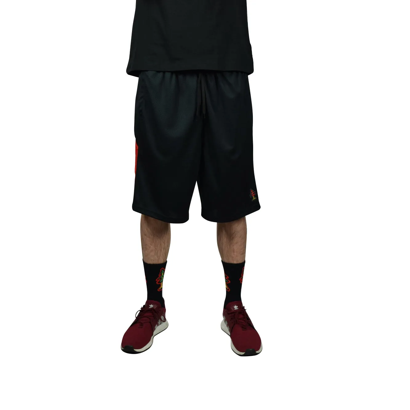 Premium Basketball Shorts Black-Red