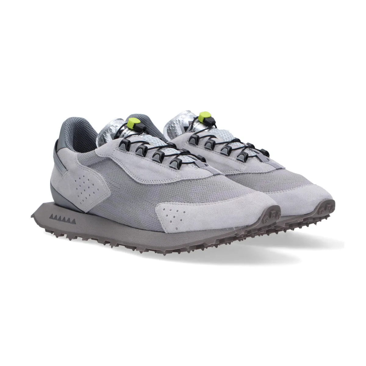 Run Of sneaker Rover camoscio nylon grigio