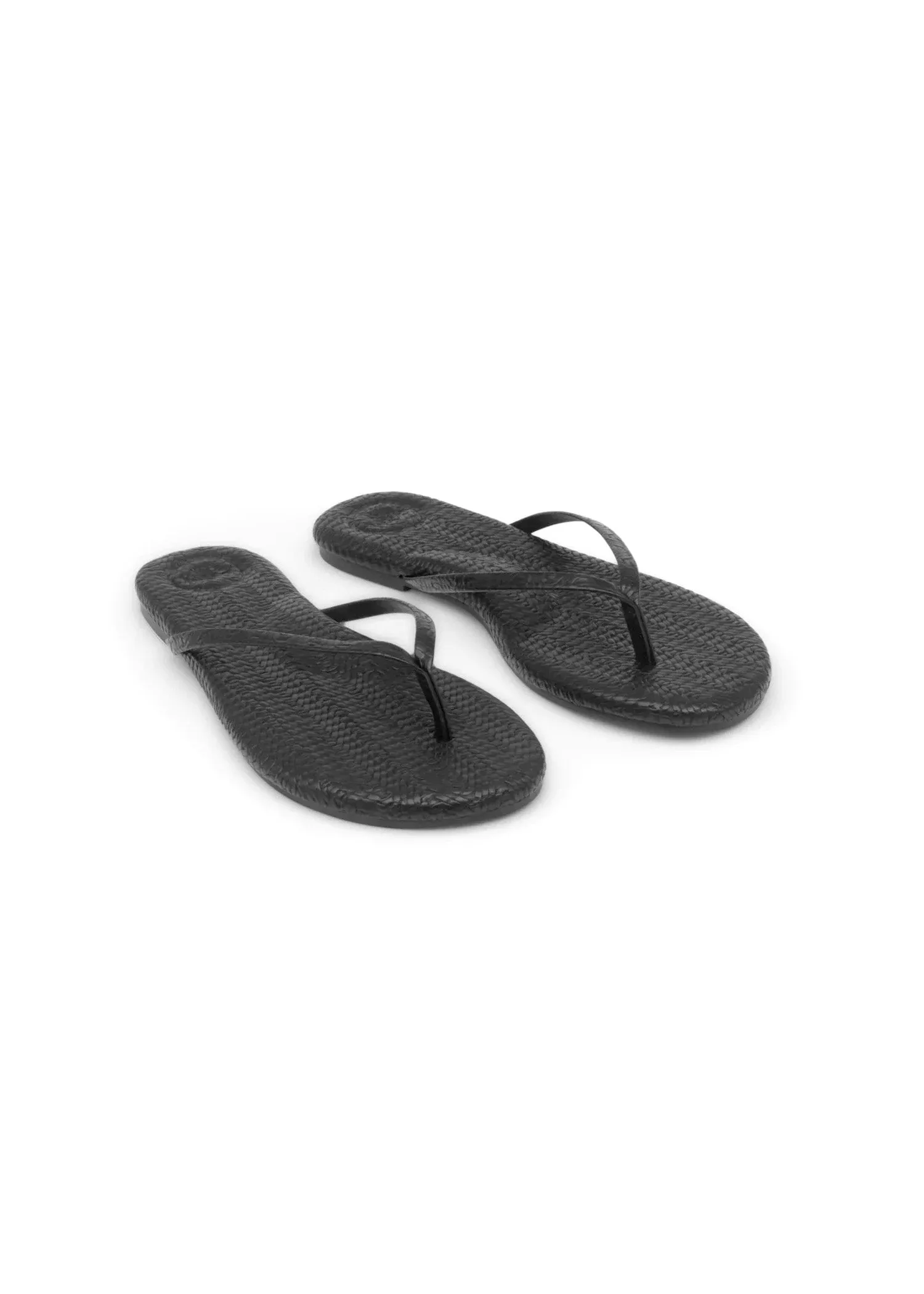 Solei Sea Indie Thong Sandal - Black Weave