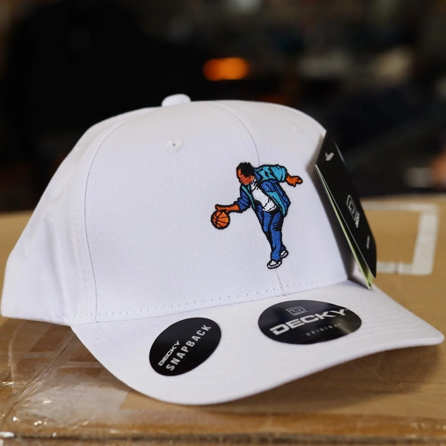 Stanley Basketball - Premium Snapback Hat White