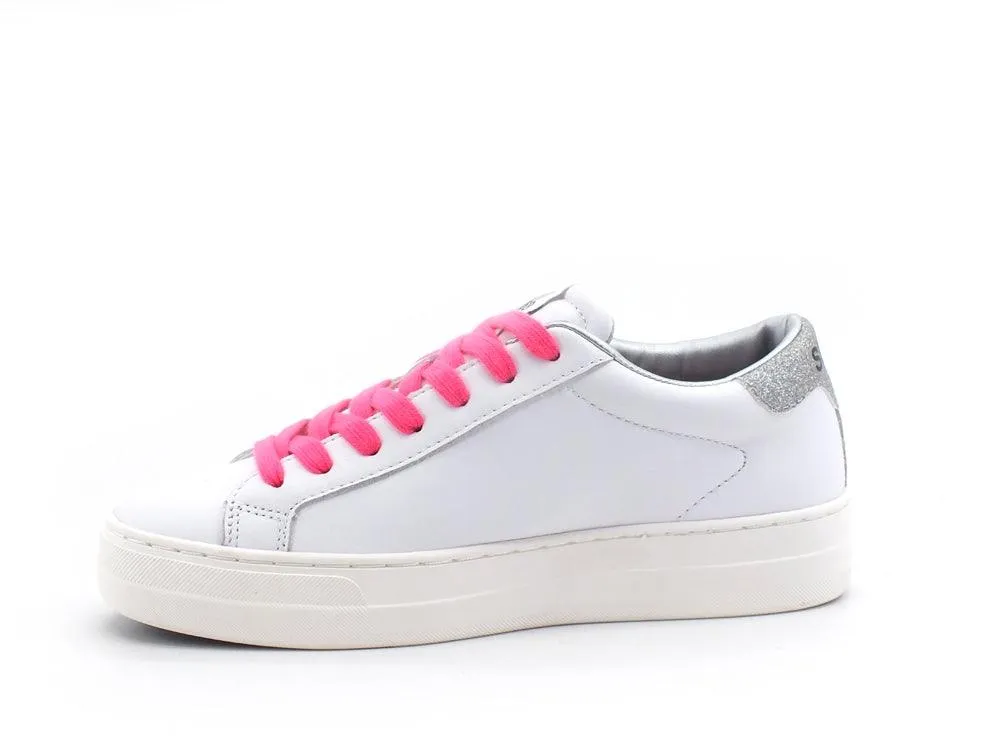 SUN68 Betty Sneaker Running Retro Glitter Bianco Z41232