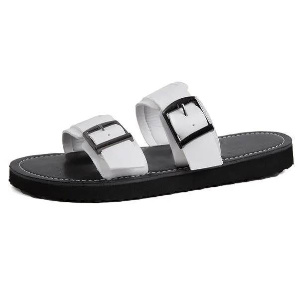 Women's Casual Belt Buckle Thick Soled Slippers 82127561S