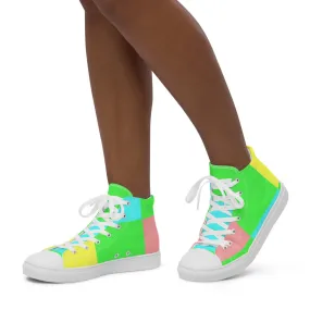 Women’s high top canvas shoes Pastel