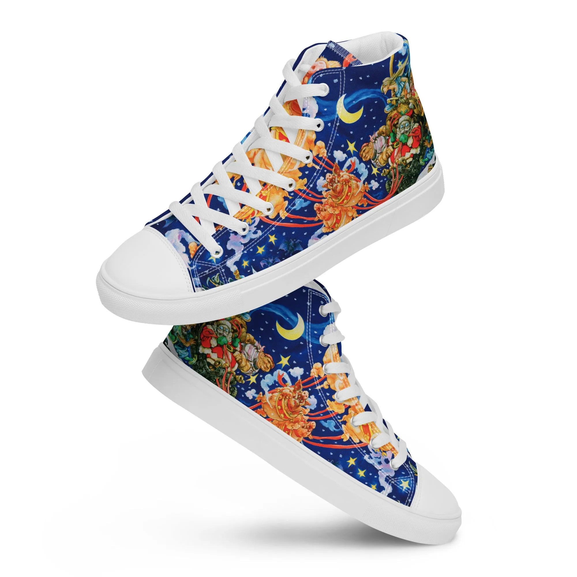 Women’s Hogfather High Top Canvas Shoes - Free Shipping *US SIZES SHOWN! USE CHART!